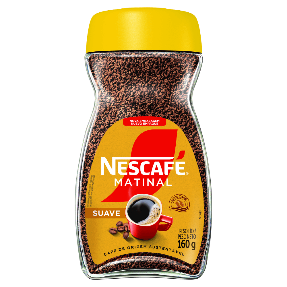 Café Solúvel Granulado Suave Nescafé Matinal Vidro 160g